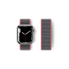 BFS  Apple Watch 42mm Hasırlı Cırtcırtlı Kordon - Pembe-Gri