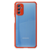 BFS  Samsung Galaxy M52 5G Kılıf Miami Şeffaf Silikon - Kırmızı