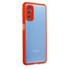 BFS  Samsung Galaxy M52 5G Kılıf Miami Şeffaf Silikon - Kırmızı