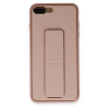BFS  iPhone 7 Plus Kılıf Coco Deri Standlı Kapak - Pembe