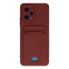 BFS  Xiaomi Redmi Note 12 4G Kılıf Kelvin Kartvizitli Silikon - Bordo