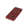 BFS  Xiaomi Redmi Note 12 4G Kılıf Kelvin Kartvizitli Silikon - Bordo