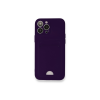 BFS  iPhone 12 Pro Max Kılıf Kelvin Kartvizitli Silikon - Derin Mor