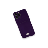 BFS  iPhone 12 Pro Max Kılıf Kelvin Kartvizitli Silikon - Derin Mor
