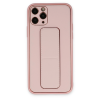 BFS  iPhone 11 Pro Kılıf Coco Deri Standlı Kapak - Pembe
