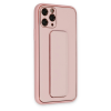 BFS  iPhone 11 Pro Max Kılıf Coco Deri Standlı Kapak - Pembe