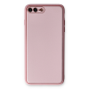BFS  iPhone 7 Plus Kılıf Coco Deri Silikon Kapak - Pudra