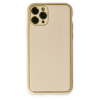 BFS  iPhone 11 Pro Kılıf Coco Deri Silikon Kapak - Gold