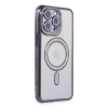BFS  iPhone 14 Pro Kılıf Joke Simli Magneticsafe Kılıf - Derin Mor
