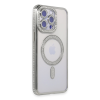 BFS  iPhone 14 Pro Max Kılıf Joke Simli Magneticsafe Kılıf - Gümüş