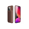 BFS  iPhone 13 Pro Max Kılıf Auto Focus Karbon Kapak - Kahverengi