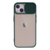 BFS  iPhone 13 Kılıf Palm Buzlu Kamera Sürgülü Silikon - Yeşil