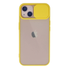 BFS  iPhone 13 Kılıf Palm Buzlu Kamera Sürgülü Silikon - Sarı