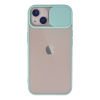 BFS  iPhone 13 Kılıf Palm Buzlu Kamera Sürgülü Silikon - Turkuaz