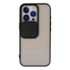 BFS  iPhone 13 Pro Kılıf Palm Buzlu Kamera Sürgülü Silikon - Siyah