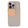 BFS  iPhone 13 Pro Kılıf Palm Buzlu Kamera Sürgülü Silikon - Pembe
