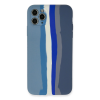 BFS  iPhone 11 Pro Kılıf Ebruli Lansman Silikon - Mavi-Gri
