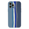 BFS  iPhone 12 Pro Kılıf Ebruli Lansman Silikon - Mavi-Gri