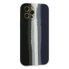 BFS  iPhone 12 Pro Kılıf Ebruli Lansman Silikon - Siyah-Lacivert