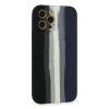 BFS  iPhone 12 Pro Max Kılıf Ebruli Lansman Silikon - Siyah-Lacivert