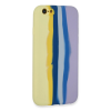 BFS  iPhone 6 Kılıf Ebruli Lansman Silikon - Sarı-Lila