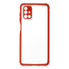 BFS  Samsung Galaxy M51 Kılıf Miami Şeffaf Silikon - Kırmızı