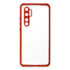BFS  Xiaomi Mi Note 10 Lite Kılıf Miami Şeffaf Silikon - Kırmızı