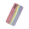 BFS  Samsung Galaxy A03S Kılıf Ebruli Lansman Silikon - Pembe-Lila