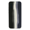 BFS  Samsung Galaxy A03S Kılıf Ebruli Lansman Silikon - Siyah-Lacivert