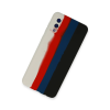 BFS  Samsung Galaxy A02 Kılıf Ebruli Lansman Silikon - Beyaz-Siyah