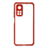 BFS  Xiaomi Mi 10T Pro Kılıf Miami Şeffaf Silikon - Kırmızı