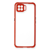 BFS  Oppo A73 Kılıf Miami Şeffaf Silikon - Kırmızı