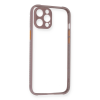 BFS  iPhone 12 Pro Kılıf Miami Şeffaf Silikon - Açık Mor