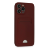 BFS  iPhone 13 Pro Max Kılıf Kelvin Kartvizitli Silikon - Bordo
