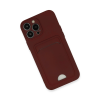 BFS  iPhone 13 Pro Max Kılıf Kelvin Kartvizitli Silikon - Bordo
