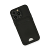 BFS  iPhone 13 Pro Kılıf Kelvin Kartvizitli Silikon - Siyah
