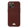 BFS  iPhone 13 Pro Kılıf Kelvin Kartvizitli Silikon - Bordo