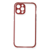 BFS  iPhone 12 Pro Max Kılıf Miami Şeffaf Silikon - Fuşya