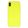 BFS  iPhone X Kılıf Nano içi Kadife Silikon - Sarı