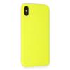 BFS  iPhone X Kılıf Nano içi Kadife Silikon - Sarı