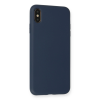 BFS  iPhone XS Max Kılıf Nano içi Kadife Silikon - Lacivert