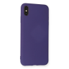 BFS  iPhone XS Max Kılıf Nano içi Kadife Silikon - Mor
