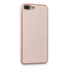 BFS  iPhone 7 Plus Kılıf Coco Deri Silikon Kapak - Pembe