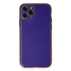 BFS  iPhone 11 Pro Kılıf Coco Deri Silikon Kapak - Mor