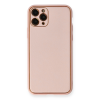 BFS  iPhone 11 Pro Max Kılıf Coco Deri Silikon Kapak - Pembe