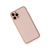 BFS  iPhone 11 Pro Max Kılıf Coco Deri Silikon Kapak - Pembe