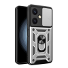 BFS  Vivo Y27 Kılıf Pars Lens Yüzüklü Silikon - Gümüş