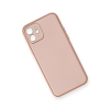 BFS  iPhone 12 Kılıf Coco Deri Silikon Kapak - Pembe