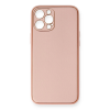 BFS  iPhone 12 Pro Max Kılıf Coco Deri Silikon Kapak - Pembe