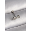 BFS 316L Çelik Gümüş Renk Zirkon Taşlı Sonsuzluk Model Tragus Piercing